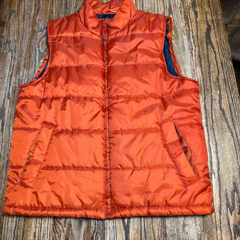 Saddlebred Men's Puffer Vest Bright Orange Size Large